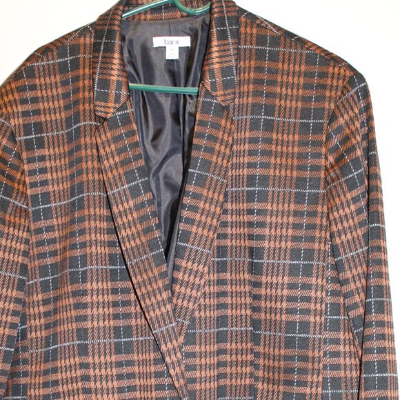 NWOT Black & Rust Fully-Lined Plaid Blazer - Sz XL - Picture 1 of 5
